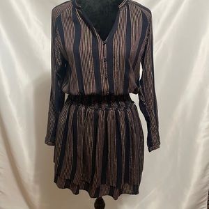 Rails Jasmine Midas Stripe long sleeve dress in size S